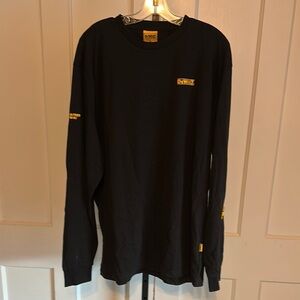 NEW DeWalt Black Long Sleeve Men's Tee size is extra large